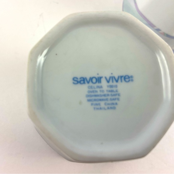 Savoir Vivre Celina Coffee Cup Set of 4 Vintage 90's Deco Pastel Octagonal - Picture 6 of 9